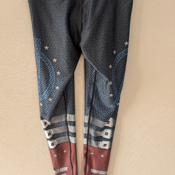 Drakon Leggings Captain America Spandex Yoga & Pilates OS Colombian Athleisure - Picture 2 of 16